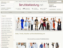 Tablet Screenshot of berufsbekleidung.net
